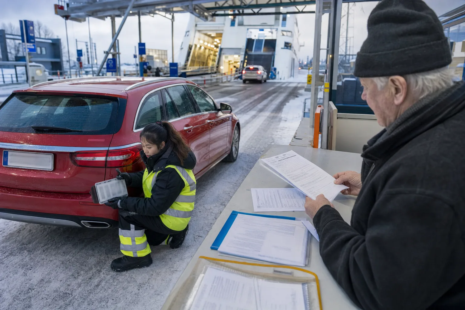 Dokumenty rejestracji eksportowej, tablice i harmonogram transportu auta z Finlandii
